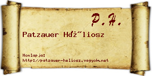 Patzauer Héliosz névjegykártya